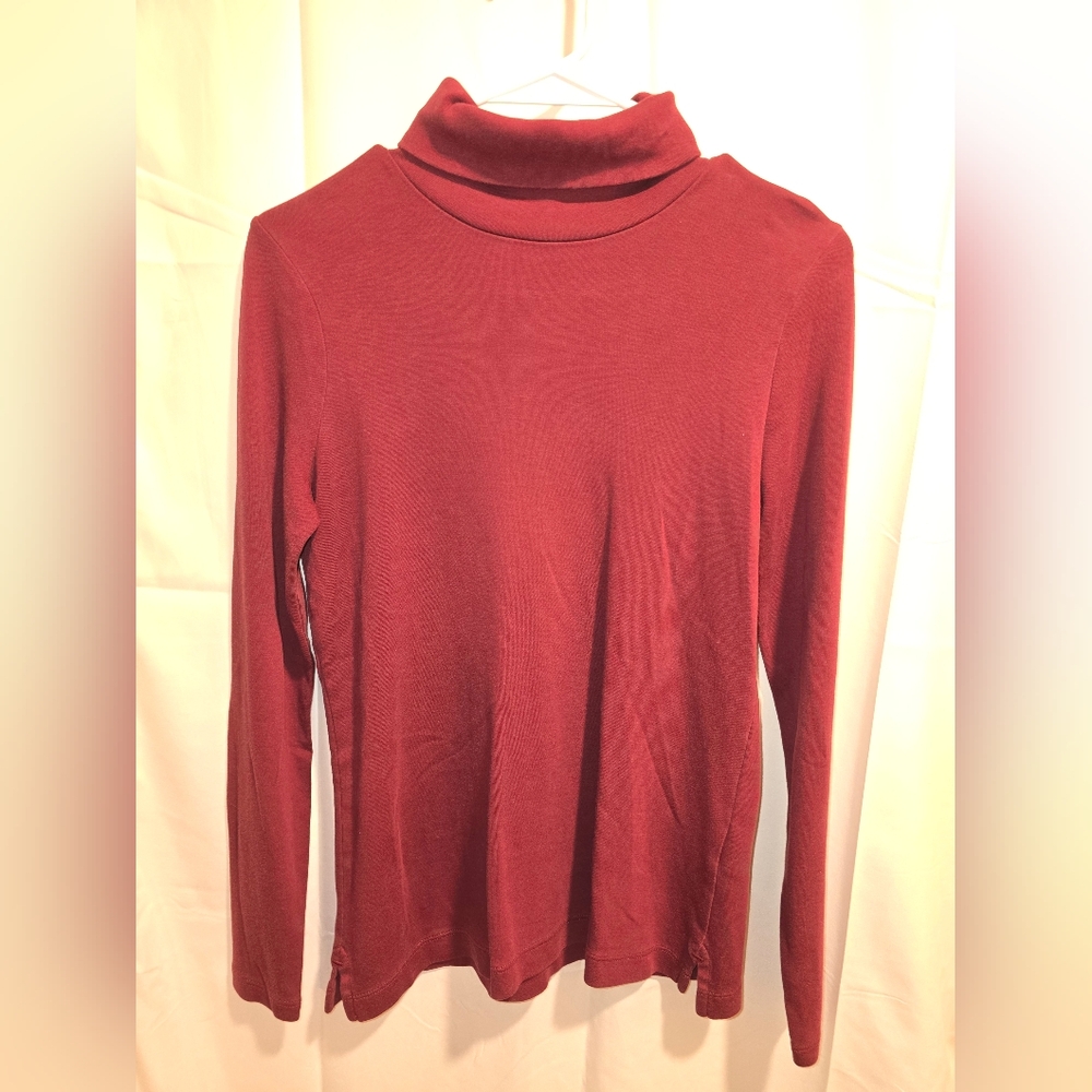 Land's End Burgandy Turtle Neck